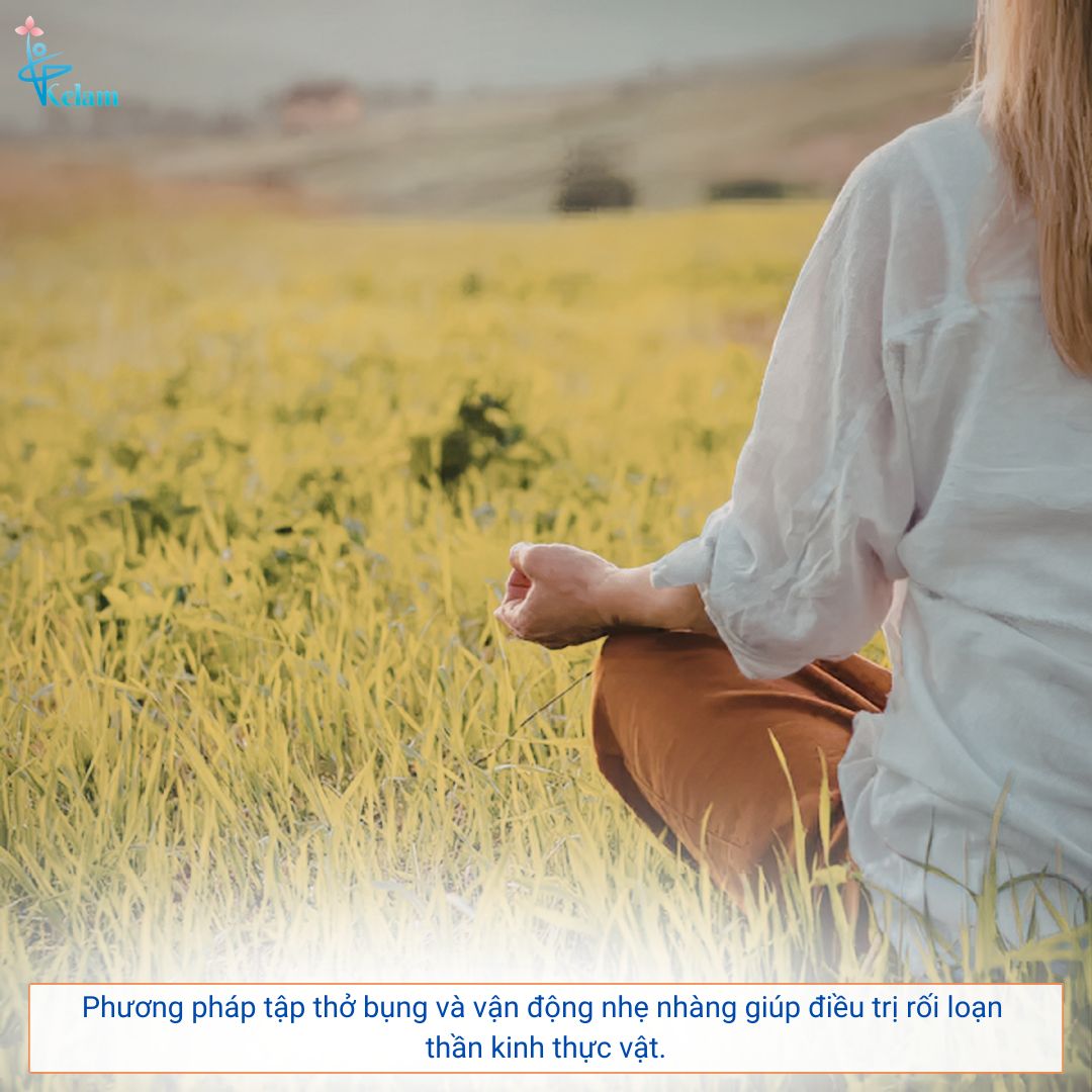 Phương pháp tập thở bụng và vận động nhẹ nhàng giúp điều trị rối loạn thần kinh thực vật.