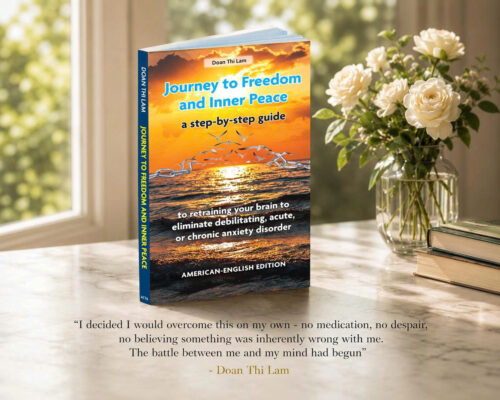 Journey to Freedom and Inner Peace book cover by Doan Thi Lam – a step-by-step guide to overcoming anxiety disorder