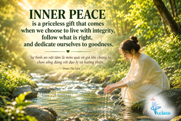 Inner peace comes from living by the right philosophy with integrity and goodness